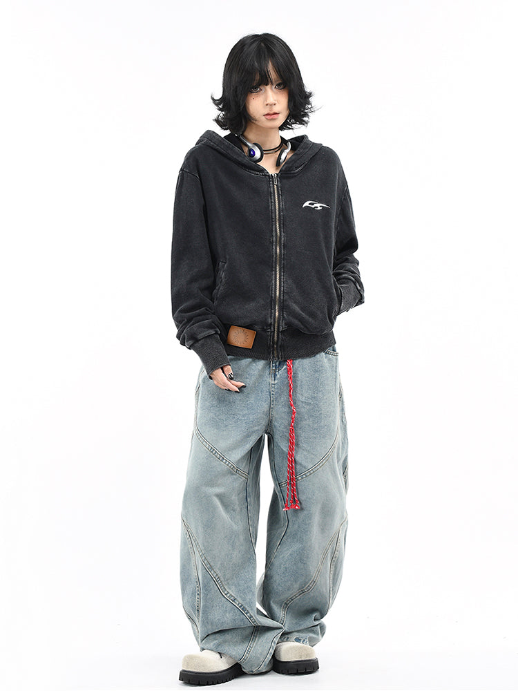 ウエストシェイプショートパーカー ジップアップ