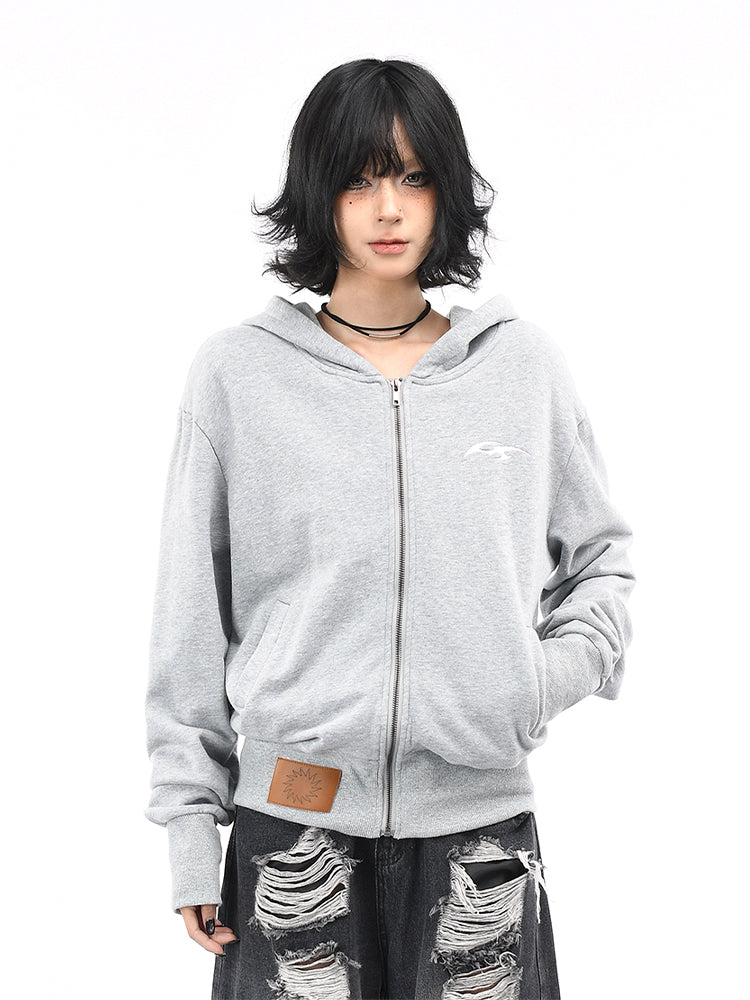 ウエストシェイプショートパーカー ジップアップ