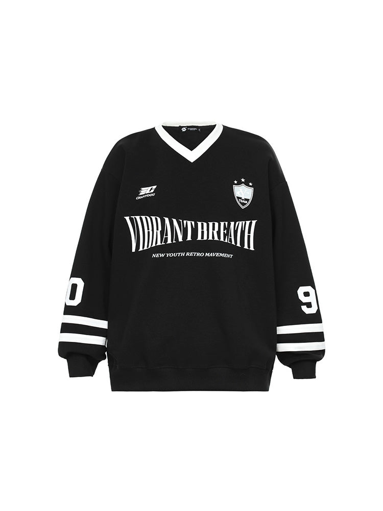 Sporty crew neck jersey