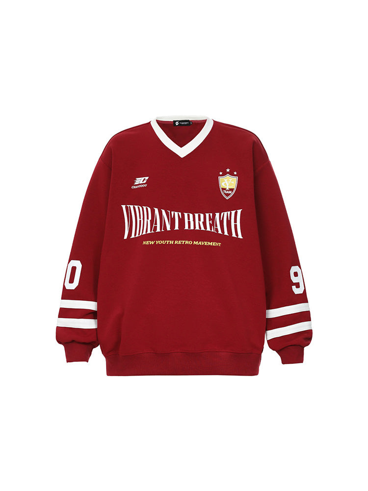 Sporty crew neck jersey