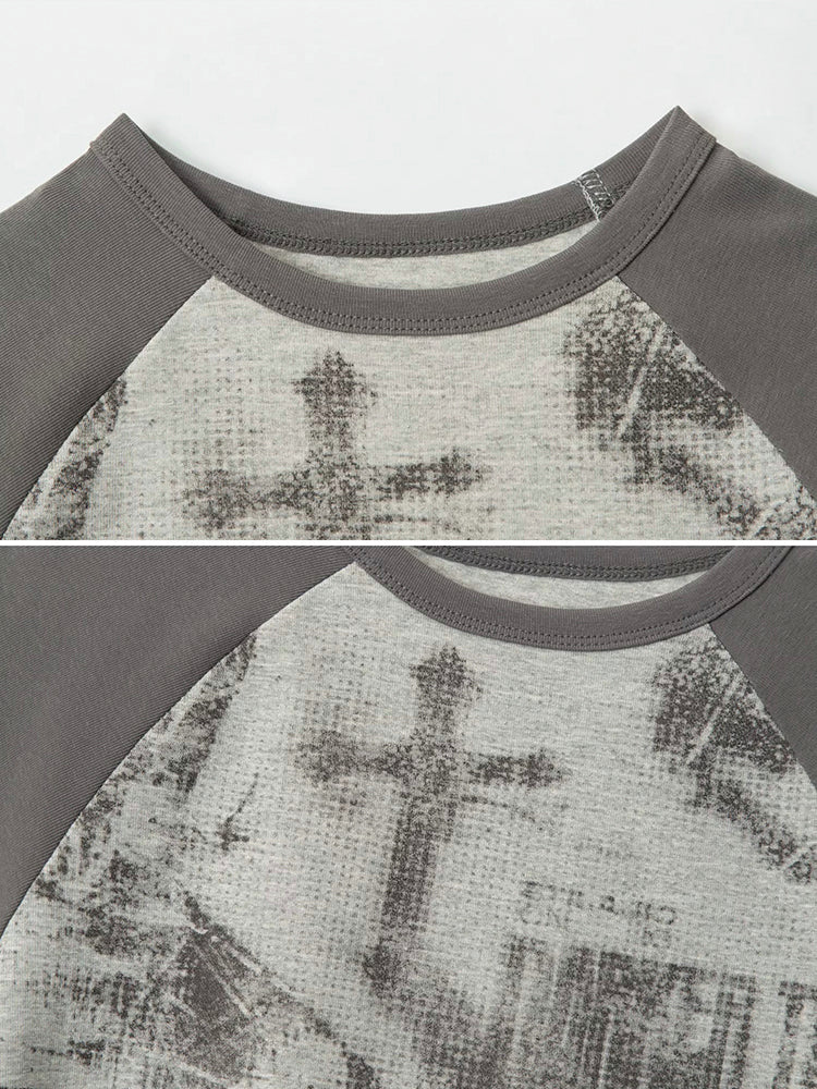 クロスプリントTシャツ