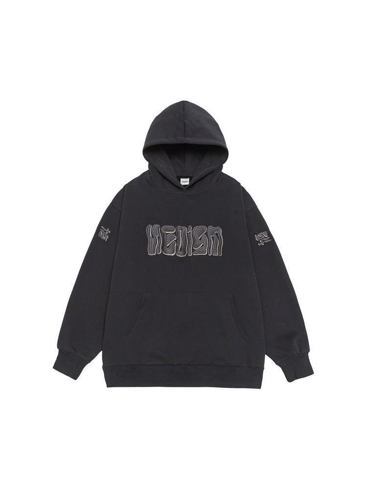 Alphabet embroidered hoodie