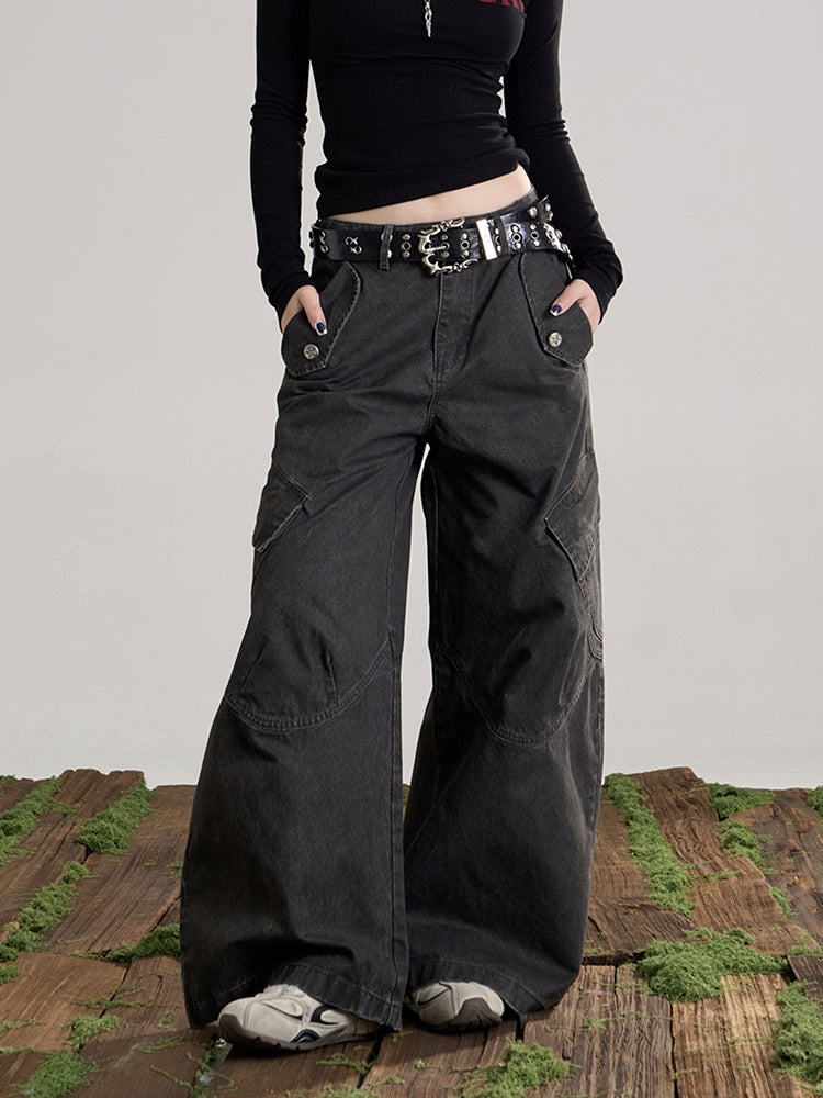 ウォッシュド カーゴ バルーンパンツ