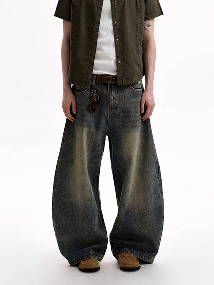 ヴィンテージウォッシュ カーブデニム