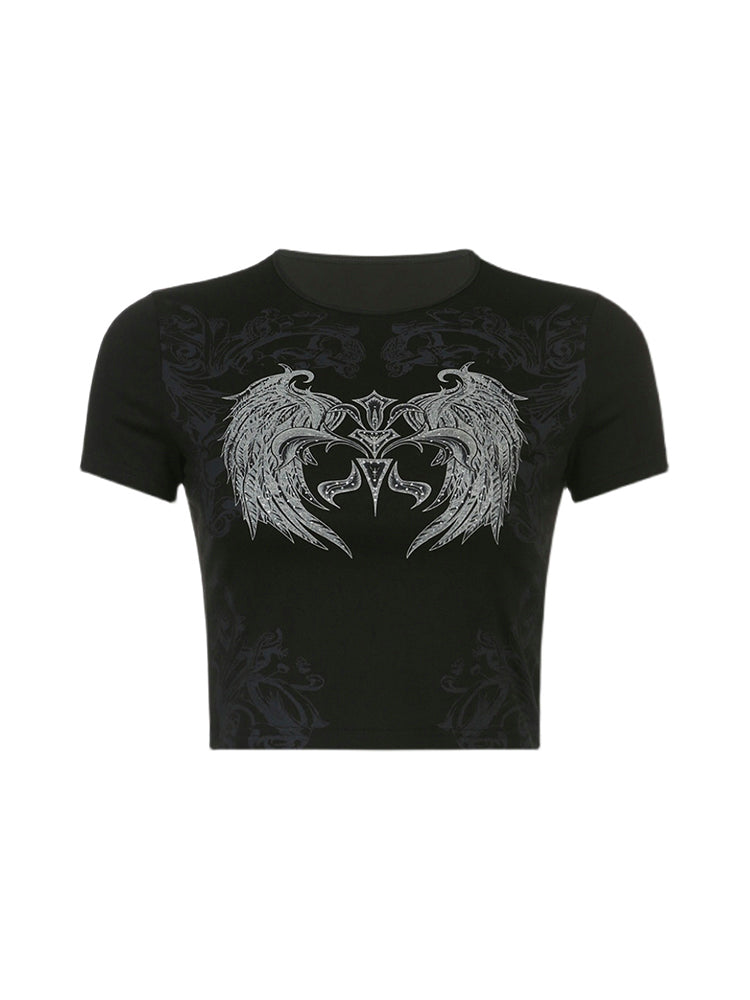ウィングプリント半袖Tシャツ