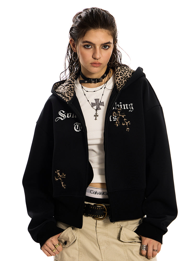 レオパード切替クロスフーディー