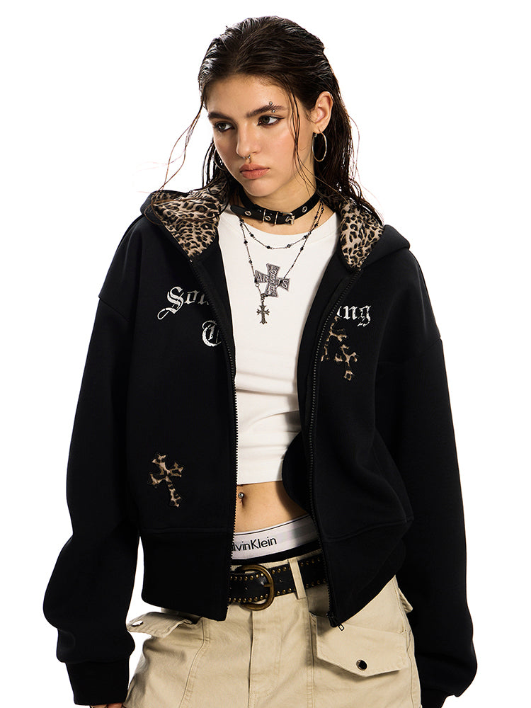 レオパード切替クロスフーディー