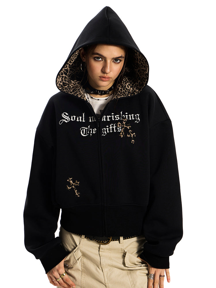 レオパード切替クロスフーディー