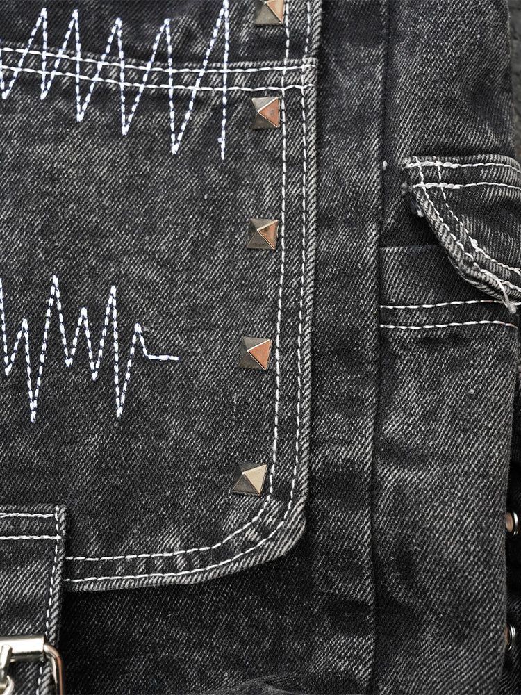 【即納】大容量ウォッシュ加工デニムバッグ