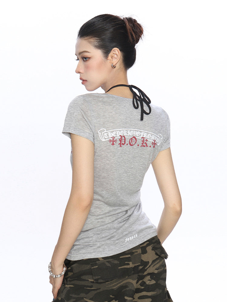 通気性抜群のUネック半袖Tシャツ
