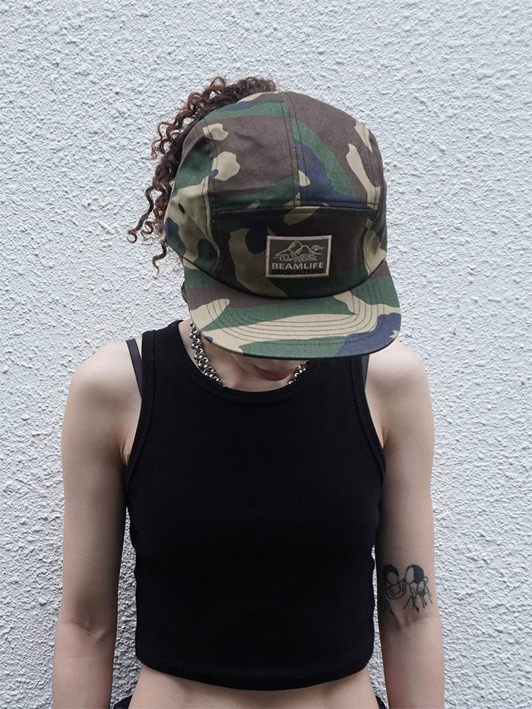 Camouflage flat cap