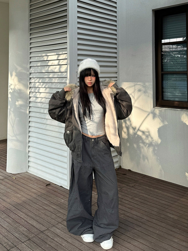 ウォッシュ加工ファージャケット