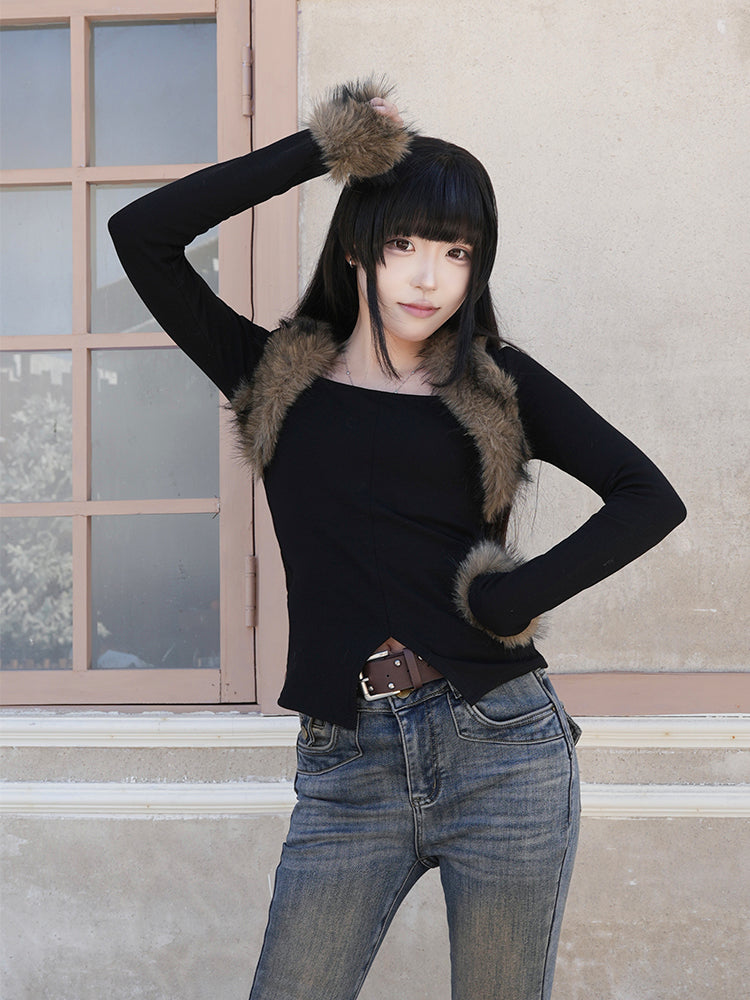 KAKISSタイトファーロングスリーブ