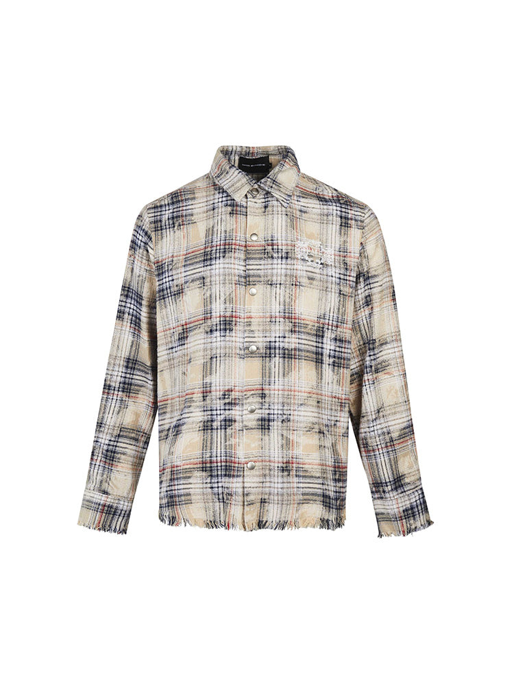 Checked long sleeve shirt