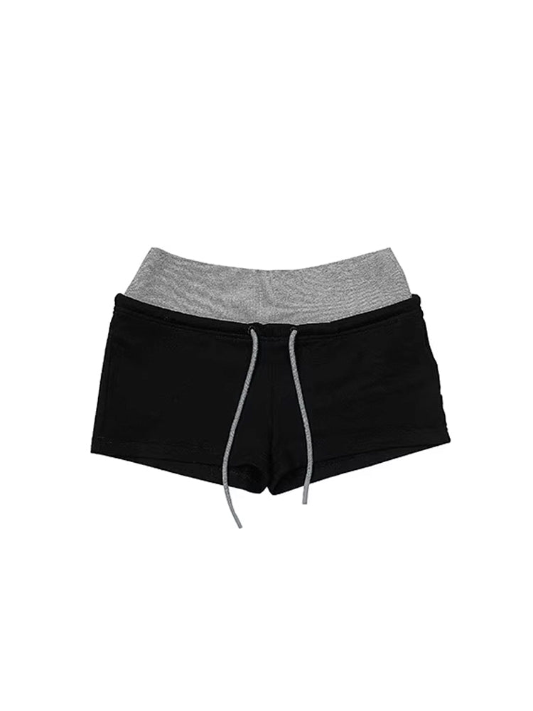 ハイウエストカジュアルショートパンツ