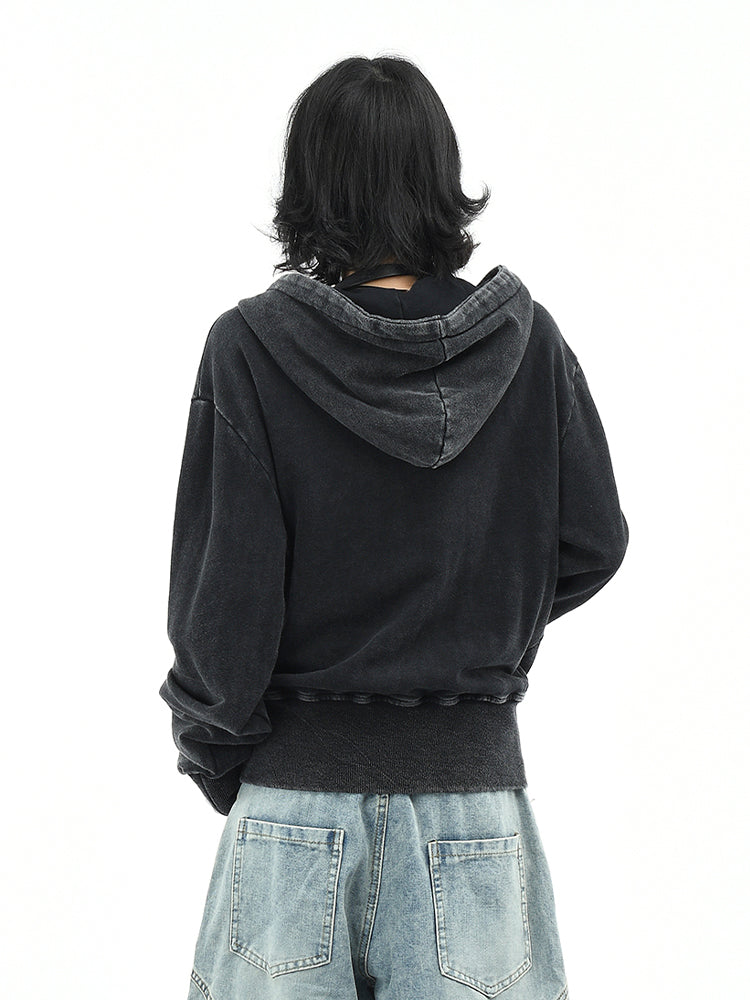 ウエストシェイプショートパーカー ジップアップ