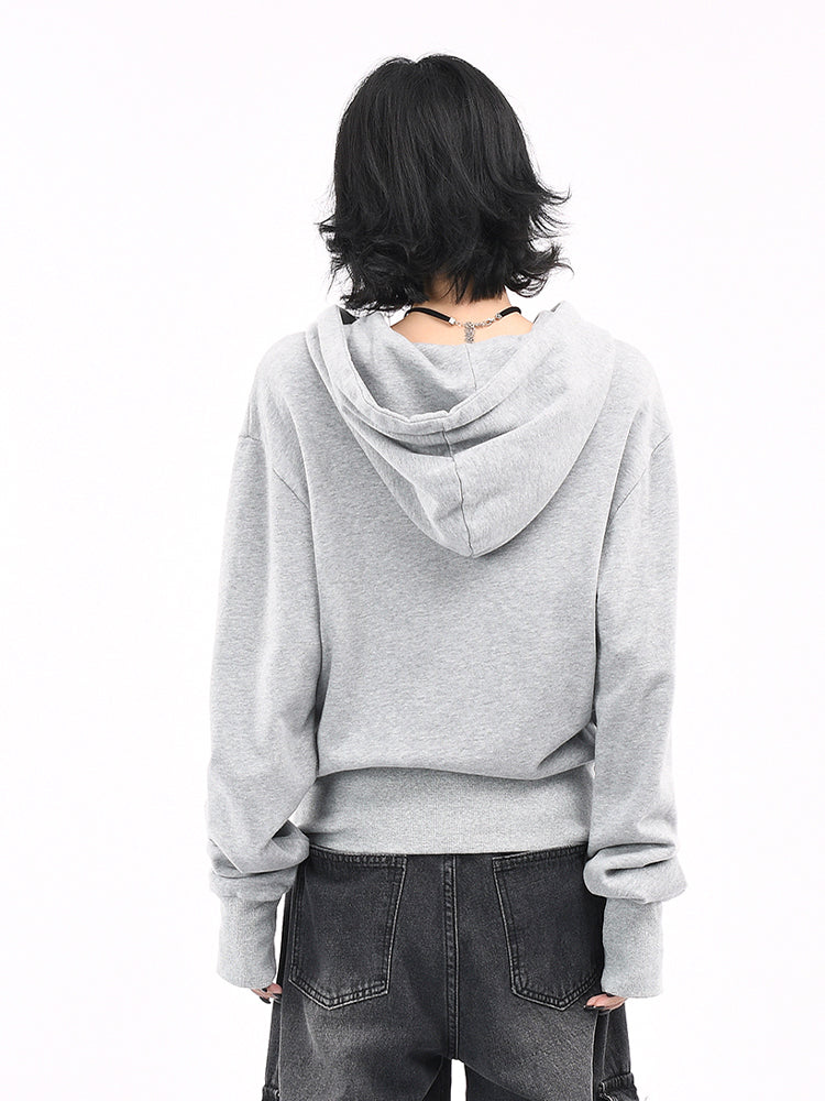 ウエストシェイプショートパーカー ジップアップ