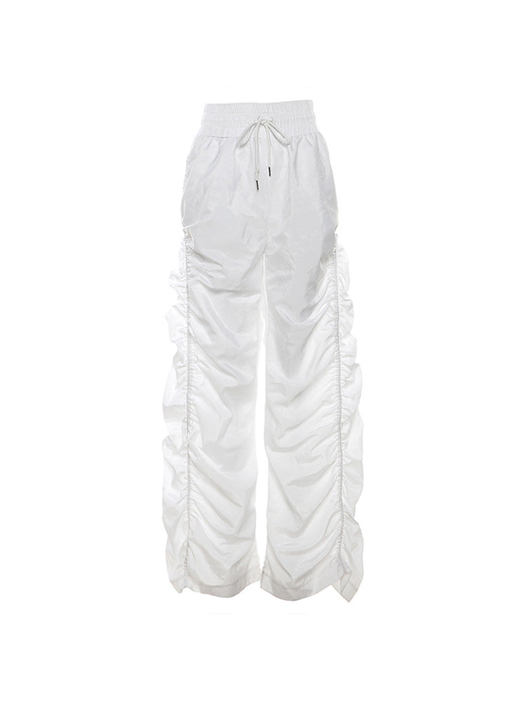 Pleated high waist pants